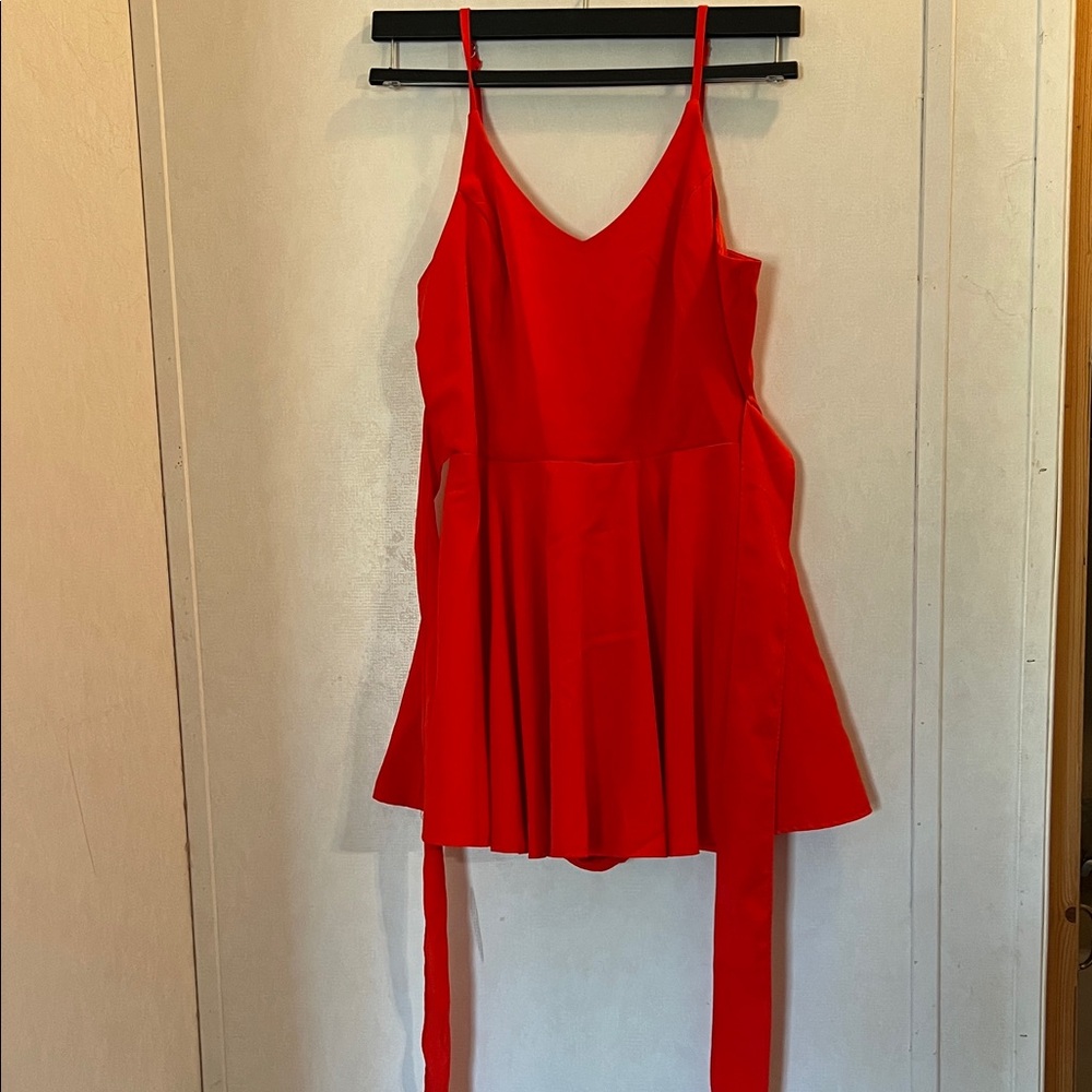 She + Sky Red Jumpsuit